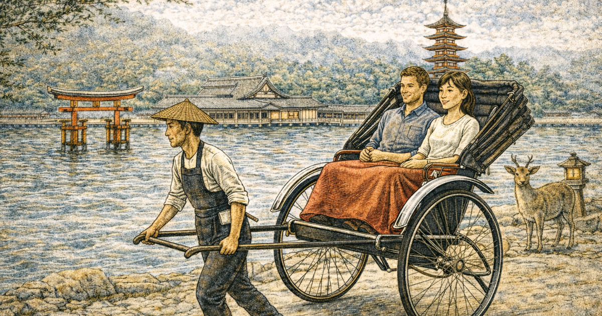 宮島　人力車